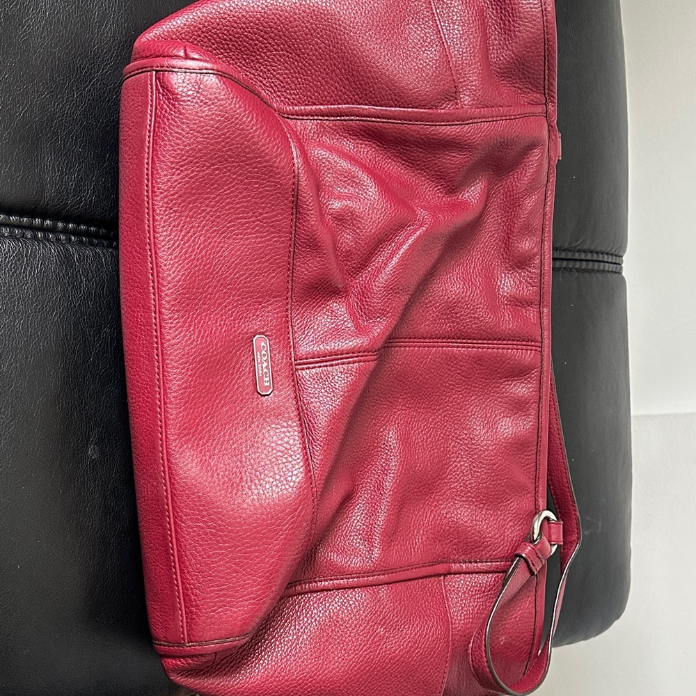 Coach Cherry Red Leather Shoulder Bag